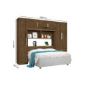 Ver imagem 3 de Roupeiro Modulado Com Cabeceira Báu CAN 2.34m Casal Com Amplo Espaço Interno e Nichos Externos Para