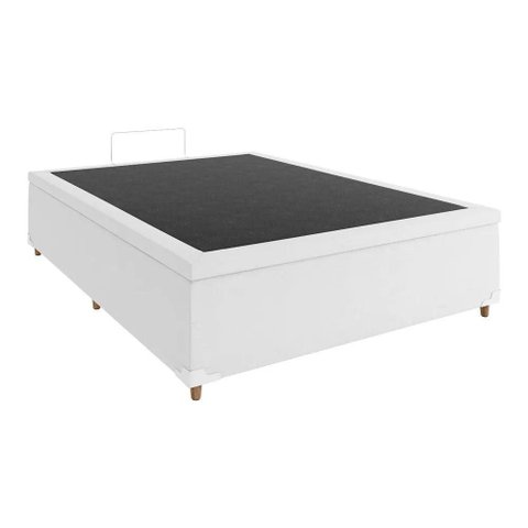 Cama Box Baú Casal Branco Sintetico 138x188