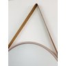 Espelho Redondo com Alça de Couro - Bronze 60cm - 4
