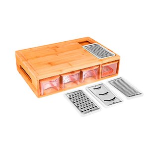 Tábua com Ralador e 4 Recipientes Mimo Bm23201