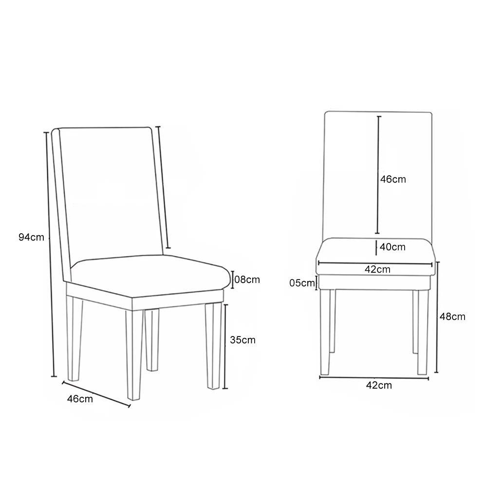 Kit 06 Cadeiras de Cozinha Alice para Sala de Jantar Linho Bege - Madeira Prima Deccor - 3