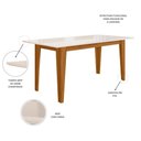 Ver imagem 2 de Sala de Jantar Liz 160x90 com Vidro 6l Cadeiras Jade Poliman Móveis