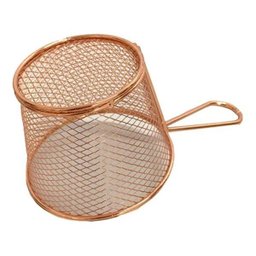 Mini Cesto Redondo Fritura Para Servir Batata Frita Rose Kit com 4 - 2