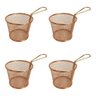 Mini Cesto Redondo Fritura Para Servir Batata Frita Rose Kit com 4 - 1