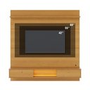 Ver imagem 1 de Painel Home Suspenso Bali com Nicho e LED para TV até 60 Polegadas Naturale Colibri