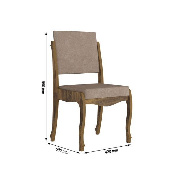 Conjunto Mesa de Jantar 6 Cadeiras Onix Ii Amadeirado - 4