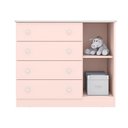 Ver imagem 5 de Quarto Bebe Infantil Doce Sonho Berço Mini Cama e Cômoda Sapateira 1 Porta 4 Gavetas Qmovi