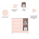 Ver imagem 7 de Quarto Bebe Infantil Doce Sonho Berço Mini Cama e Cômoda Sapateira 1 Porta 4 Gavetas Qmovi