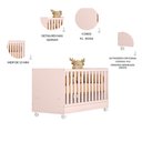 Ver imagem 4 de Quarto Bebe Infantil Doce Sonho Berço Mini Cama e Cômoda Sapateira 1 Porta 4 Gavetas Qmovi