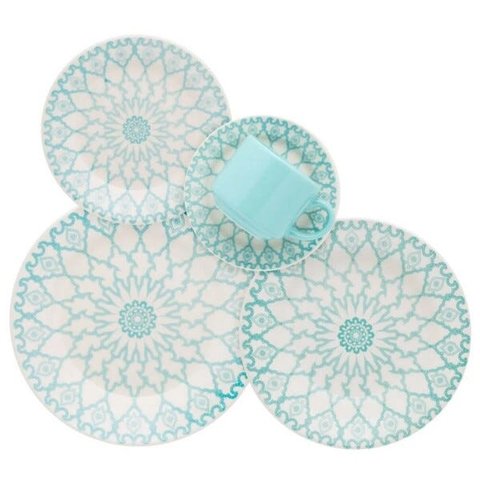 Aparelho de Jantar Biona Donna Mandala 20 Peças Oxford