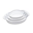 Ver imagem 2 de Conjunto de Assadeiras Ovais Marinex Opaline em Vidro Temperado 3 Peças