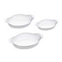 Ver imagem 1 de Conjunto de Assadeiras Ovais Marinex Opaline em Vidro Temperado 3 Peças