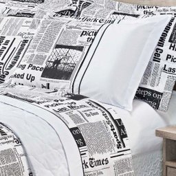 Jogo de Cama Valentina King 4 Peças 80% Algodão 150 Fios Jornal - 4