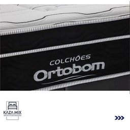 Cama Box Marrom e Colchão Elegant Molas Ensacadas Casal Ortobom - 4