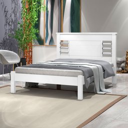 Cama Casal Raissa Branco - 1