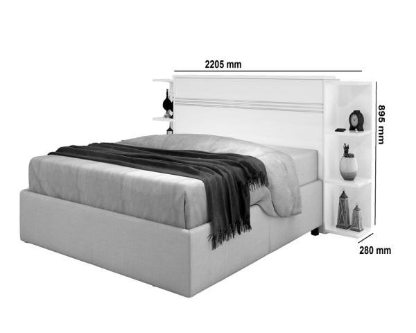 Cabeceira Box Bau Jade Queen Branco - 3