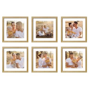 Kit 6 Quadros Porta Retrato Foto 15x15 Paspatur Branca 20x20