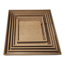 Ver imagem 1 de Kit com 05 Bandejas Quadradas com Alça Josely Flocados