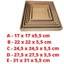 Ver imagem 3 de Kit com 05 Bandejas Quadradas com Alça Josely Flocados