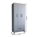Ver imagem 4 de Guarda-roupa Solteiro Poseidon 3 Portas 1 Gaveta Branco - Panorama Móveis