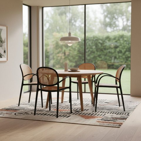Conjunto 4 Cadeiras Empilhaveis Modernas Area Externa Portofino Fratini