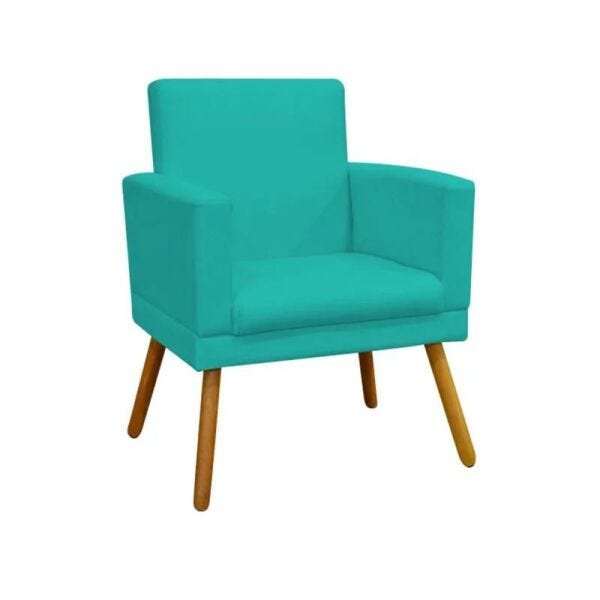 Kit 2 Poltronas Cadeira Decorativa Nina Para Sala Recepção Suede Tiffany - 2