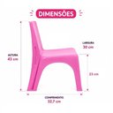 Ver imagem 2 de Cadeira Poltrona Infantil Estudo Multiuso Encosto Conforto Seguranca Rosa Plastico Industrial