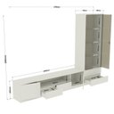Ver imagem 3 de Estante para TV e Home Theater até 84 Polegadas com LED MDF 270CMX200CM Liz Yescasa