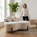 Ver imagem 2 de Namoradeira Sofá Feijão Lounge 120cm Orgânica Suede Bege