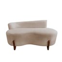 Ver imagem 4 de Namoradeira Sofá Feijão Lounge 120cm Orgânica Suede Bege