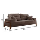 Ver imagem 3 de Sofá 4 Lugares Living M-130 Veludo Martins Marrom