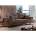 Ver imagem 2 de Sofá 4 Lugares Living M-130 Veludo Martins Marrom