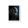 Quadro Decorativo Alien Filme Poster Moldura Vidro Branco - 1