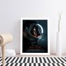 Quadro Decorativo Alien Filme Poster Moldura Vidro Branco - 2