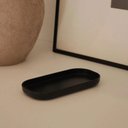 Ver imagem 3 de Kit Bandeja para Banheiro e Porta Escova de Dente com Tampa Lavabo Preto ou