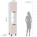 Ver imagem 2 de Armário Paneleiro 40cm com 2 Portas e 2 Nichos 250018 Meena Politorno Moveis