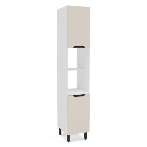 Armário Paneleiro 40cm com 2 Portas e 2 Nichos 250018 Meena Politorno Moveis