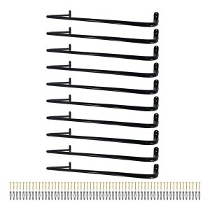Kit 10 Araras Cabideiros 1 Metro Fixos de Parede Aço Reforçado Acabamento Moderno Closet Organizado