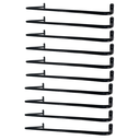 Ver imagem 2 de Kit 10 Araras Cabideiros 1 Metro Fixos de Parede Aço Reforçado Acabamento Moderno Closet Organizado