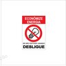 Placa - Economize Energia - 20cm X 15cm - 1