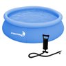 Piscina com Borda Inflável Redonda 1000 Litros 1.68m X 51cm Azul + Bomba de Ar Importway Iwpbi1000 - 1