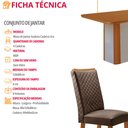 Ver imagem 2 de Mesa de Jantar Isadora 120 cm Tampo MDF Canto Copo Laminado com 4 Cadeiras Lira