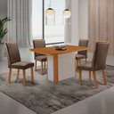 Ver imagem 7 de Mesa de Jantar Isadora 120 cm Tampo MDF Canto Copo Laminado com 4 Cadeiras Lira