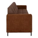 Ver imagem 6 de Sofá Living Decorativo Houston 2 Lugares 160cm Pés em Metal Veludo/ Pu Marrom/ Marrom G33 - Gran Bel