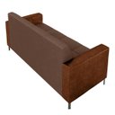 Ver imagem 5 de Sofá Living Decorativo Houston 2 Lugares 160cm Pés em Metal Veludo/ Pu Marrom/ Marrom G33 - Gran Bel