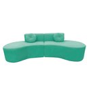 Ver imagem 6 de Sofá Modular Orgânico Monterrey 260cm + Puff Veludo Acqua
