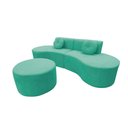 Ver imagem 4 de Sofá Modular Orgânico Monterrey 260cm + Puff Veludo Acqua