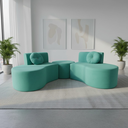 Ver imagem 2 de Sofá Modular Orgânico Monterrey 260cm + Puff Veludo Acqua