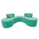 Ver imagem 5 de Sofá Modular Orgânico Monterrey 260cm + Puff Veludo Acqua