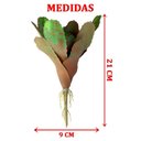 Ver imagem 2 de Kit 4 Pçs Bromélia Elegante Planta Artificial 8 Folhas 21cm